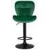 Набор 2 шт Стул барный DOBRIN BARNY BLACK, зеленый велюр (MJ9-88)
