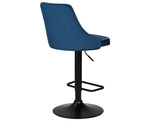 Стул барный DOBRIN JOSEPH BLACK, синий велюр (MJ9-117)