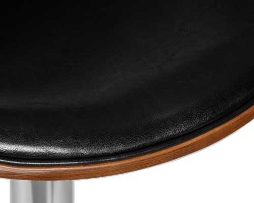 Набор 2 шт Стул барный DOBRIN KARTER, коричневое дерево, чёрный