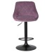 Стул барный DOBRIN LOGAN BLACK, пудрово-сиреневый велюр (MJ9-52)
