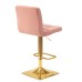 Набор 2 шт Стул барный DOBRIN GOLDIE, пудрово-розовый велюр (MJ9-32)