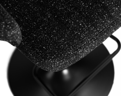 Стул барный DOBRIN CHARLY BLACK, черный твид (LEO18)