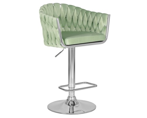 Стул барный DOBRIN MARCEL, пудрово-мятный велюр (MJ9-87)