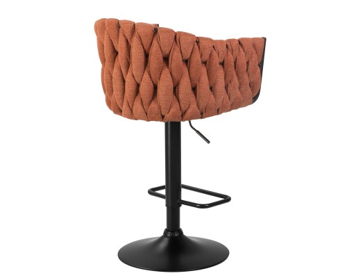 Стул барный DOBRIN LEON, оранжевая ткань (LAR 275-27)