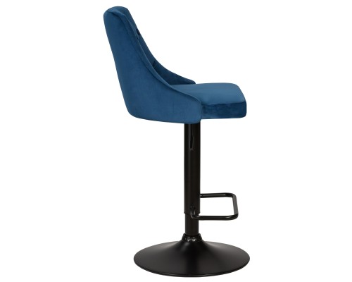 Стул барный DOBRIN JOSEPH BLACK, синий велюр (MJ9-117)