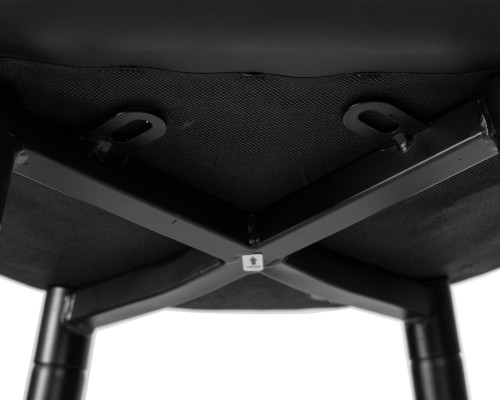 Набор 2 шт Стул барный DOBRIN NICOLE, черные матовые ножки, черная экокожа (P-01)