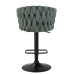 Набор 2 шт Стул барный DOBRIN LEON, зеленая ткань (LAR 275-23)