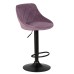 Стул барный DOBRIN LOGAN BLACK, пудрово-сиреневый велюр (MJ9-52)