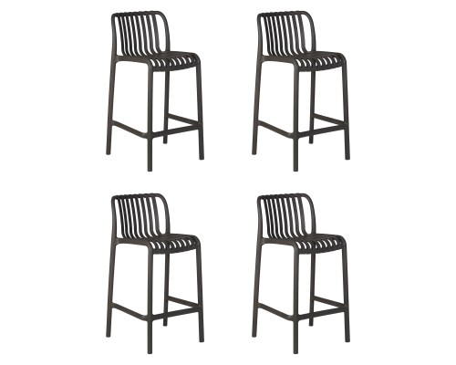 Набор 4 шт Стул полубарный DOBRIN CHLOE, темно-серый