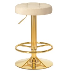 Табурет барный DOBRIN BRUNO GOLD, бежевый велюр (MJ9-10)