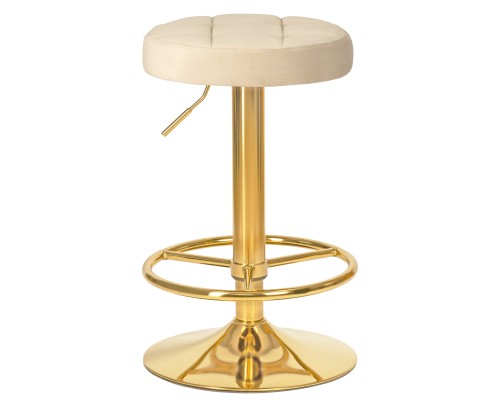 Табурет барный DOBRIN BRUNO GOLD, бежевый велюр (MJ9-10)