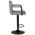 Набор 2 шт Стул барный DOBRIN KRUGER ARM BLACK, серый вельвет (LAR-E2041-25)