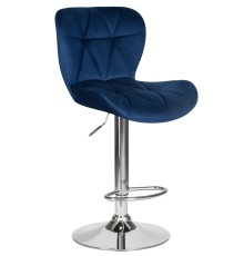 Стул барный DOBRIN BARNY, синий велюр (MJ9-117)