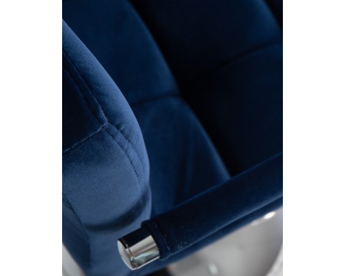 Набор 2 шт Стул барный DOBRIN KRUGER ARM, синий велюр (MJ9-117)