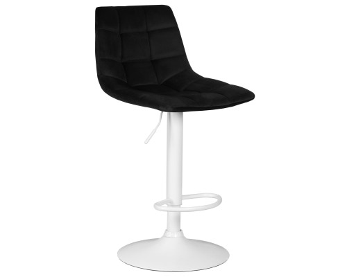 Стул барный DOBRIN TAILOR WHITE, черный велюр (MJ9-101)