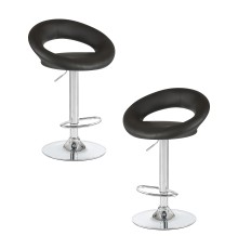 Набор 2 шт Стул барный DOBRIN MIRA, чёрный