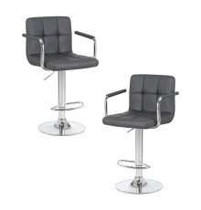 Набор 2 шт Стул барный DOBRIN KRUGER ARM, серый