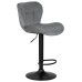 Стул барный DOBRIN BARNY BLACK, серый велюр (MJ9-75)