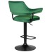 Набор 2 шт Стул барный DOBRIN CHARLY BLACK, зеленый велюр (MJ9-88)