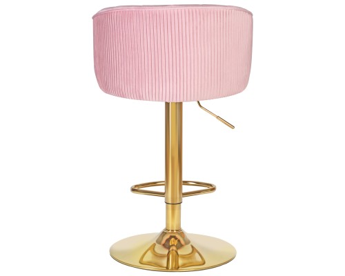 Стул барный DOBRIN DARCY GOLD, розовый велюр (1922-16)