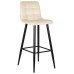 Набор 2 шт Стул барный DOBRIN NICOLE, черные матовые ножки, кремовый велюр (108-113)