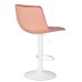 Стул барный DOBRIN TAILOR WHITE, пудрово-розовый велюр (MJ9-32)