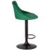 Набор 2 шт Стул барный DOBRIN LOGAN BLACK, зеленый велюр (MJ9-88)