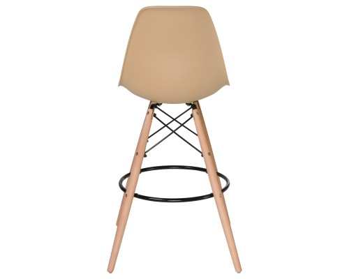 Стул барный DOBRIN DSW BAR, ножки светлый бук, цвет сиденья бежевый (GR-03)