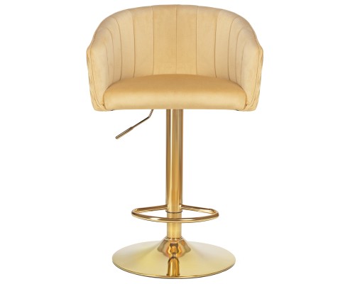 Стул барный DOBRIN DARCY GOLD, песочный велюр (1922-3)