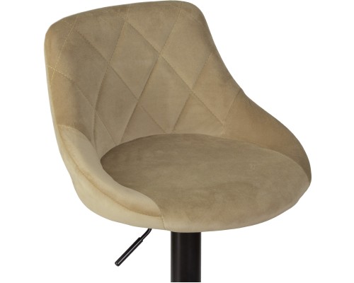 Стул барный DOBRIN LOGAN BLACK, мокко велюр (MJ9-9)