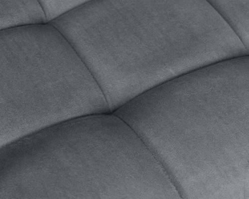 Набор 2 шт Стул барный DOBRIN KRUGER ARM BLACK, серый велюр (MJ9-75)