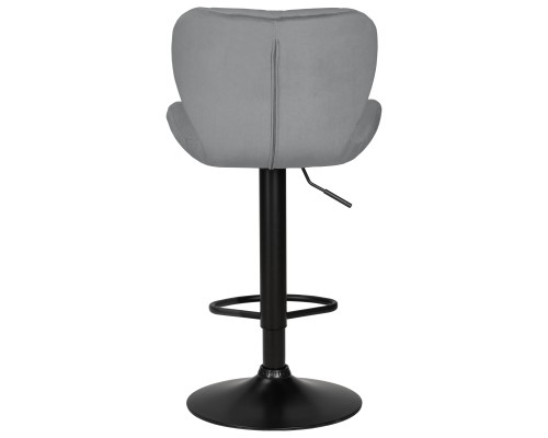 Стул барный DOBRIN BARNY BLACK, серый велюр (MJ9-75)