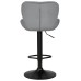 Стул барный DOBRIN BARNY BLACK, серый велюр (MJ9-75)