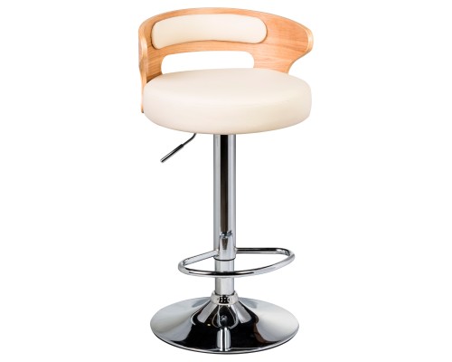Набор 2 шт Стул барный DOBRIN FRED, натуральное дерево, кремовый