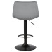 Стул барный DOBRIN TAILOR BLACK, серый велюр (MJ9-75)