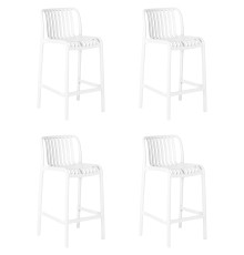 Набор 4 шт Стул полубарный DOBRIN CHLOE, белый