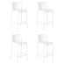 Набор 4 шт Стул полубарный DOBRIN CHLOE, белый