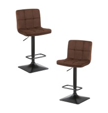Набор 2 шт Стул барный DOBRIN DOMINIC, шоколадный велюр (MJ9-111)