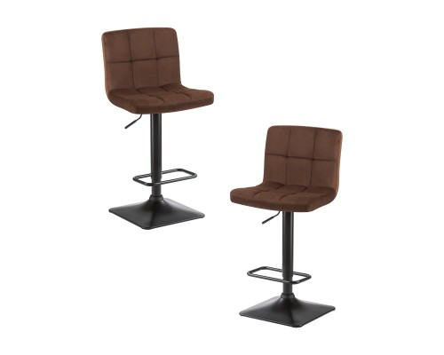 Набор 2 шт Стул барный DOBRIN DOMINIC, шоколадный велюр (MJ9-111)