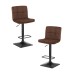Набор 2 шт Стул барный DOBRIN DOMINIC, шоколадный велюр (MJ9-111)