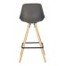 Стул полубарный DOBRIN RONNI, ножки светлый бук, тёмно-серый (GR-04)