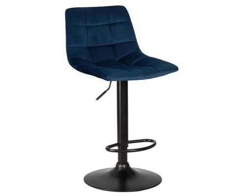 Стул барный DOBRIN TAILOR BLACK, синий велюр (MJ9-117)