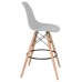Стул барный DOBRIN DSW BAR, ножки светлый бук, цвет сиденья светло-серый (GR-01)