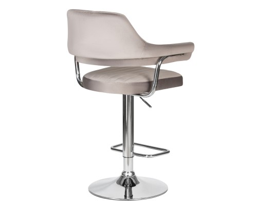 Стул барный DOBRIN CHARLY, серый велюр (MJ9-75)