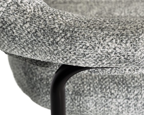 Набор 2 шт Стул барный DOBRIN CHARLY BLACK, светло-серый твид (LEO04)