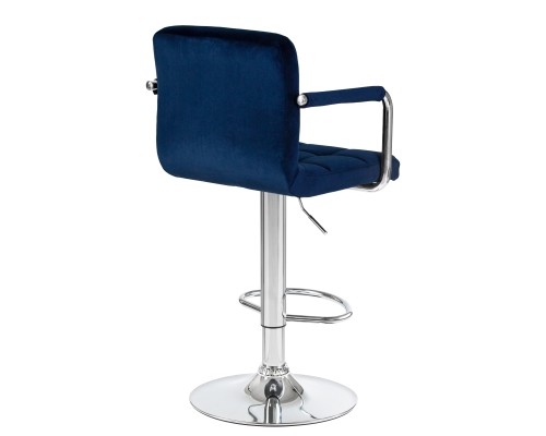 Набор 2 шт Стул барный DOBRIN KRUGER ARM, синий велюр (MJ9-117)