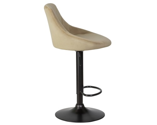 Стул барный DOBRIN LOGAN BLACK, мокко велюр (MJ9-9)