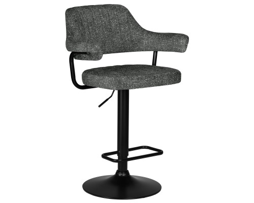 Набор 2 шт Стул барный DOBRIN CHARLY BLACK, серый твид (LEO11)