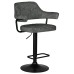 Набор 2 шт Стул барный DOBRIN CHARLY BLACK, серый твид (LEO11)