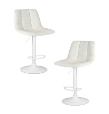 Набор 2 шт Стул барный DOBRIN TAILOR WHITE, белый PU